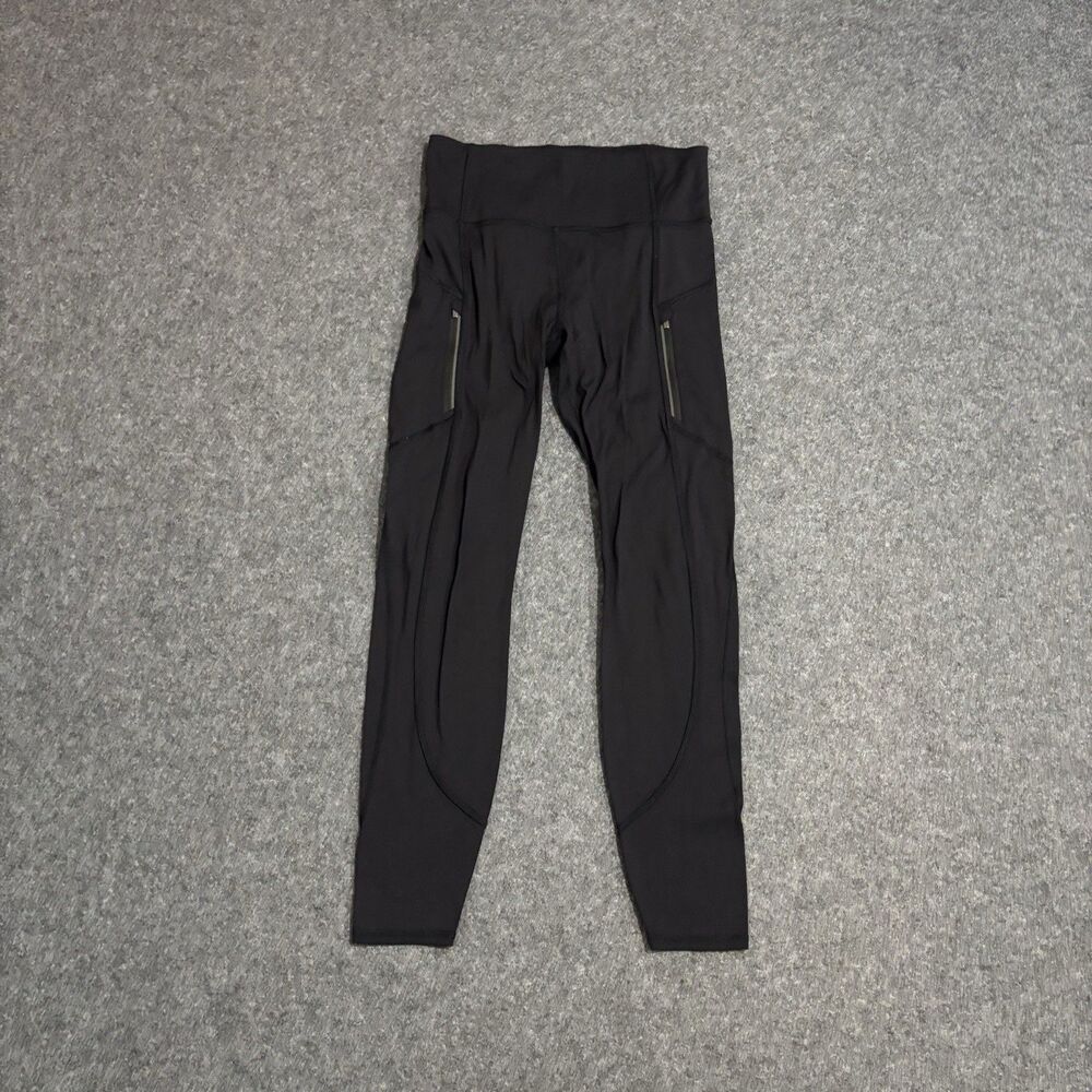 Athleta Rainier Tight Leggings Women's Small Black Zip Pocket Athletic Yoga